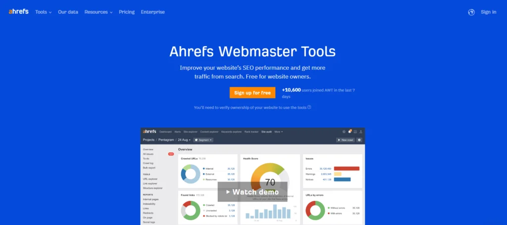 Ahrefs-Webmaster